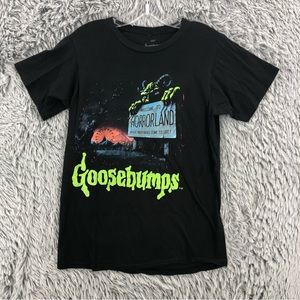 Goosebumps Tshirt Mens Medium Horrorland Graphic Black Shirt
